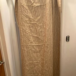 4 gold patterned curtain panels